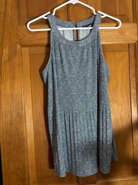Adrianna Papell Navy and White Speckled Tank Top